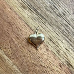 vintage puffy heart charm